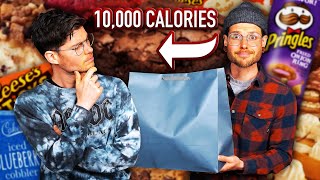 The Mystery 10000 Calorie Challenge  Twins vs FREE Food [upl. by Carine170]