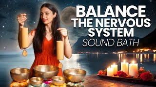 Overactive Sympathetic Nervous System  Healing Frequency Music  Sound Bath Meditation [upl. by Lekcim19]