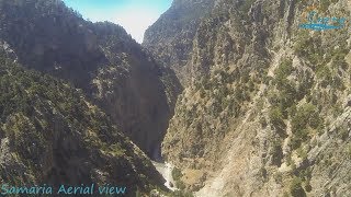 Samaria Gorge aerial view [upl. by Ynneb]