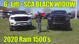 LIFTED 2020 Ram 1500 6 Inch Lift SCA Black Widow review walkaround exhaust [upl. by Ausoj]