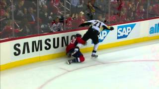 Gotta See It Malkin’s hit on Wilson leads to wrestling match [upl. by Ttevy]