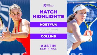 Marta Kostyuk vs Danielle Collins  2023 Austin Semifinal WTA Match Highlights [upl. by Anirtac]