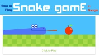 Snake Game Google  How to Play snake game online [upl. by Lertsek]