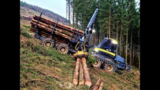 🌲 Ponsse Buffalo amp Winch • Forwarder mit Traktionswinde • Slope  Hang • Forest Action • Part1🌲 [upl. by Annaiel106]