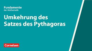 Umkehrung des Satzes des Pythagoras  Fundamente der Mathematik  Erklärvideo [upl. by Mehta]