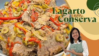 LAGARTO EM CONSERVA  Receita prática e deliciosa para o dia a dia [upl. by Ennahs]