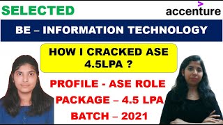 Accenture ASE Interview Experience  45 LPA  Accenture Interview Questions and Answer [upl. by Nolyak]