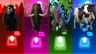 🐂 Ferdinand 🆚 🦣 Funny Mammoth 🆚 🐘 Funny Elephant 🆚 🐄 Funny Cow  Tiles Hop EDM Rush [upl. by Goodspeed556]