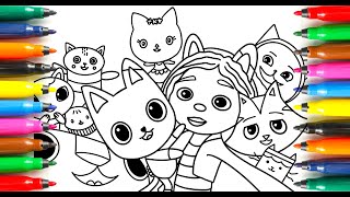 Drawing and coloring Gabby’s Dollhouse Selfie free coloring page [upl. by Innavoig]