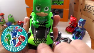 Catboy Owlette amp Gekko Racing PJ Masks Toys  PJ Masks Official [upl. by Bijan]