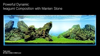 ADAview 180cm Aquarium Layout Iwagumi Composition with Manten Stones [upl. by Terrell]