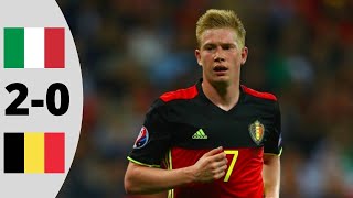 Belgium vs Italy 02  Goals And Highlights  EURO 2016 [upl. by Sillihp914]