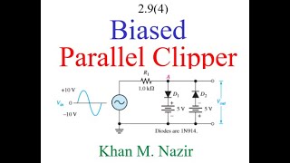 Biased Parallel Clippers  EDC 294EnglishBoylestad [upl. by Idnis]