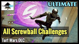 SpiderMan PS4 CTNS Turf Wars DLC  TURNING THE SCREW TROPHY  All Screwball Challenges ULTIMATE [upl. by Zel330]