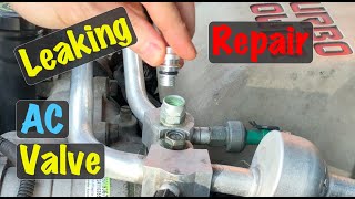 1996  2002 GM OBS Truck R134a AC High Pressure Ball Valve Service Port Leak Repair Chevy amp GMC [upl. by Cramer]