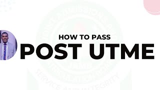 POST UTME 2024  FORMAT for all universities explained  PT 1 [upl. by Niliac391]