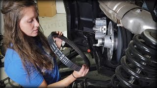 How To changereplaceinspect Drive belt on CanAm Maverick Trail [upl. by Rafaello735]