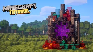 Minecraft  How to build a Nether Portal  116 Tutorial [upl. by Allets]