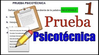 ✅ PRUEBA PSICOTÉCNICA  Ejemplo 01 🔴 [upl. by Woo]