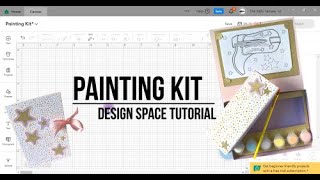 Painting Kit SVG Template 3D Paper Craft Design Space Tutorial for Party Favors [upl. by Trillbee]