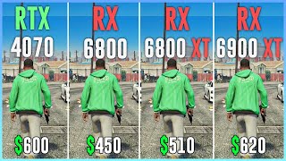 RTX 4070 vs RX 6800 vs RX 6800 XT vs RX 6900 XT  Test in 12 Games [upl. by Cindra44]