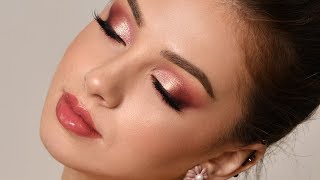 Rose Gold Smokey Eye Makeup Tutorial [upl. by Eenot613]