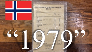 Norway quot1979quot 24 Hour Ration Forsvarets Stridsporsjon SP63 quotOnly Review on YouTubequot [upl. by Eelyab]