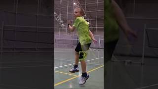 Throwback Badminton Tricks Shot by Aapo Puhakka Badminton badminton badmintontrickshot [upl. by Ocire]