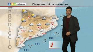 Predicció general per a divendres 18112016 tarda augment dels núvols [upl. by Riane]