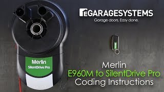 Merlin SilentDrive Pro Garage Door Opener  E960M Remote Coding Instructions [upl. by Analem]