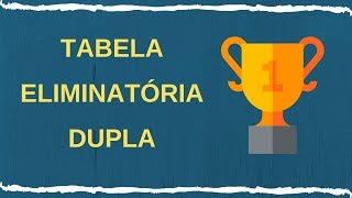 ELIMINATÓRIA DUPLA TABELA COM 6 E 8 EQUIPES [upl. by Allsun]