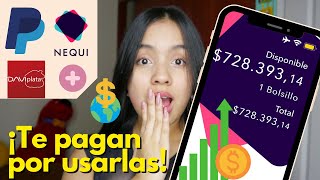 Cómo GANAR DINERO con estas 6 APPS totalmente GRATISPagos por nequi daviplata paypal EN 2022 [upl. by Ayit]