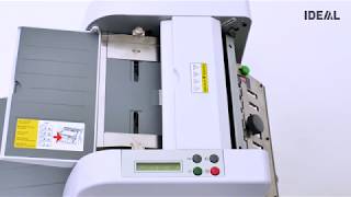 Inserting the fold plate  folding machine IDEAL 8306 [upl. by Ahsinra237]