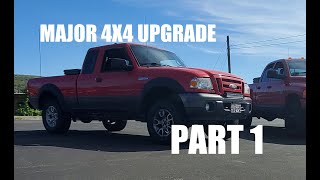 Huge Lift on Our Ford Ranger Part 1 [upl. by Aneelak53]