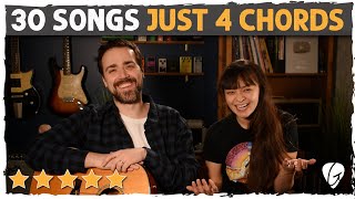 Top 30 Easy Guitar Songs  ONLY 4 Chords G Em C D [upl. by Rambort]