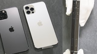 UNBXOXING iPhone 12 Pro Silver  Graphite REVIEW compare to iPhone 13 PROMAX COLOUR [upl. by Symon]