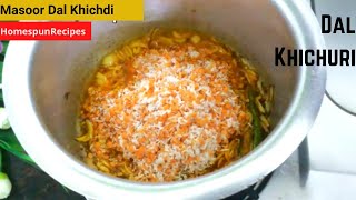 Masoor Dal Khichdi Recipe  Bengali style Dal Khichuri How To Cook Khichdi Masoor Dal Rice Khichdi [upl. by Nesyla737]