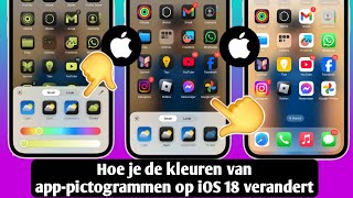 Hoe je de kleuren van apppictogrammen op de iPhone verandert  iOS 18 [upl. by Euqinmod]