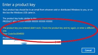 How to fix quotThe product key you entered didnt work windows 10quot error code 0xc004f050 [upl. by Durst502]