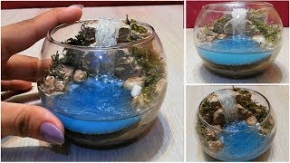 Miniature Waterfall Diorama DIY  resin waterfall [upl. by Bret]