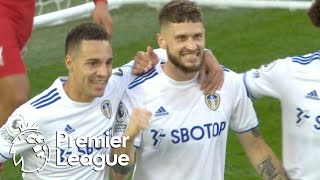 Mateusz Klich scores stunning Leeds United equalizer v Liverpool  Premier League  NBC Sports [upl. by Selmore]