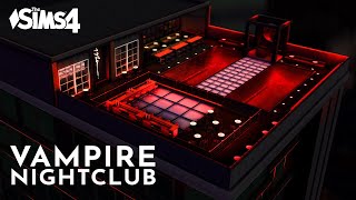 Vampire Nightclub Speed Build  CC  The Sims 4 [upl. by Adaiha]