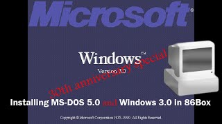 Windows 30 30th anniversary special  Installing Windows 30 in 86Box [upl. by Vanny511]