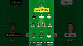 SAW vs WIW Dream11 PredictionSAW vs WIW Dream11SAW vs WIW Dream11 Team [upl. by Casmey]