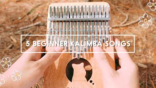 5 Easy Beginner Kalimba Songs Tutorial [upl. by Hsirrehc]