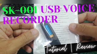 USB Voice Recorder SK  001 TUTORIAL  REVIEW [upl. by Saidee]