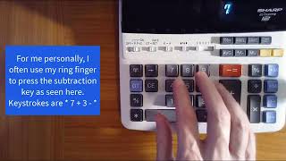 How to Subtract on a Desktop Calculator [upl. by Ver]