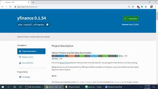 Python  Yahoo Finance Tutorial [upl. by Neliac]