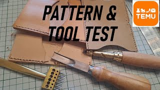 Leather Craft  TEMU pattern and tool test [upl. by Eimile598]