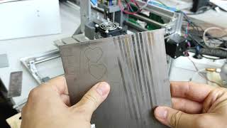 An Endurance 10 watt laser on a CNC 3018 cutting plywood  engraving stainless steel titanium [upl. by Yank]